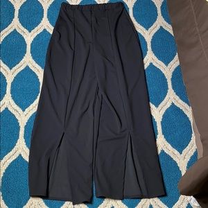 Black Wide Leg Pants with Slit
